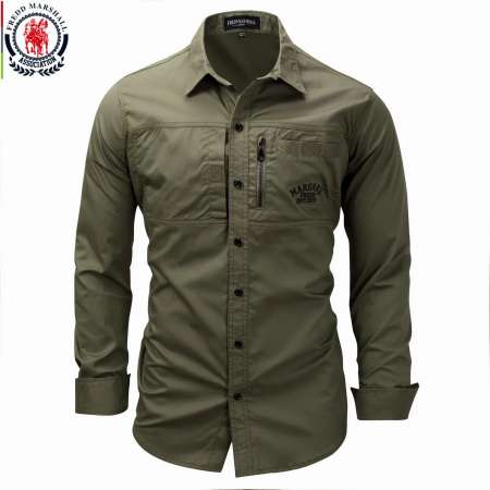 Camisa Militar Masculina De...