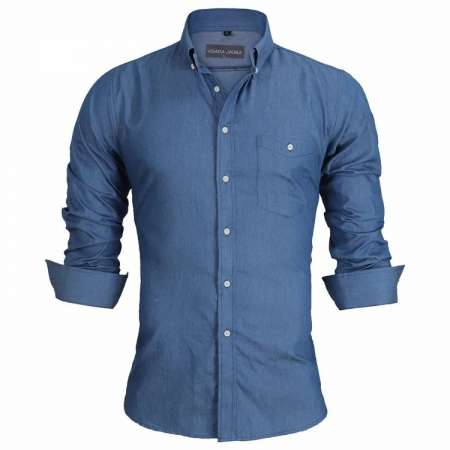 Camisa Jeans Masculina...