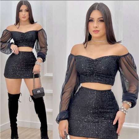 Conjunto Feminino Paetê...