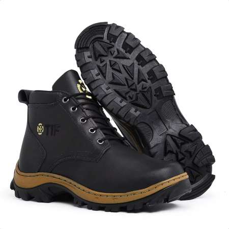 Bota De Couro Masculina...