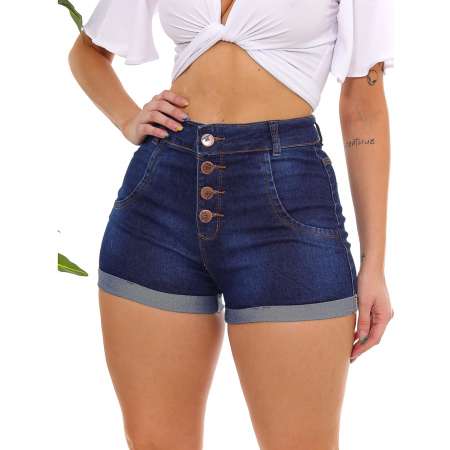 Short Jeans Feminino Estilo...