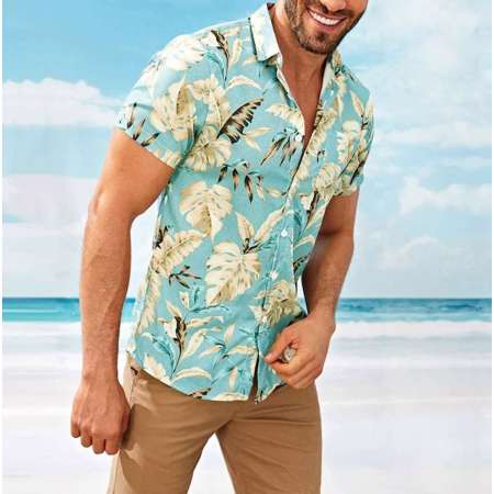 Camisa Estampada Masculina...