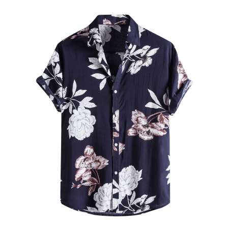 Camisa Florida Masculina De...