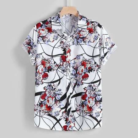 Camisa Florida Masculina...