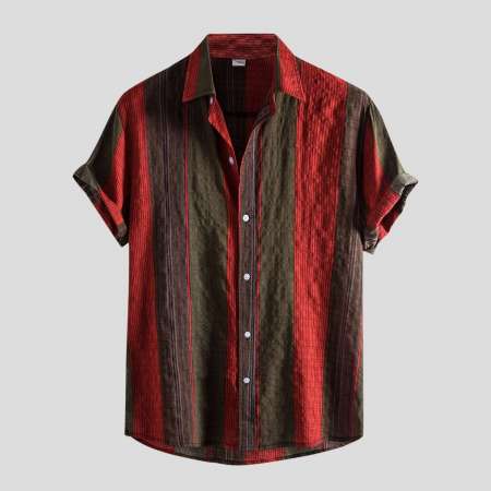 Camisa Listrada Masculina...