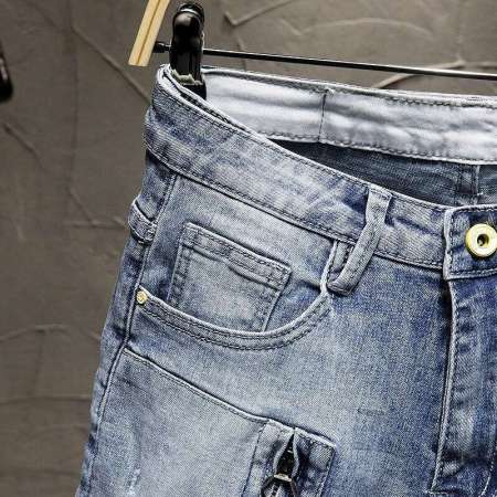 Short Jeans Masculino Casual Curto para Homens Moda Verão com