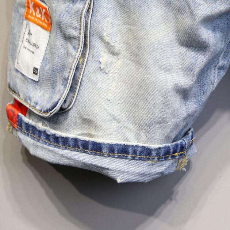 Short Jeans Masculino Casual Curto para Homens Moda Verão com