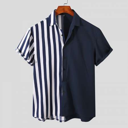 Camisa Masculina Casual De...