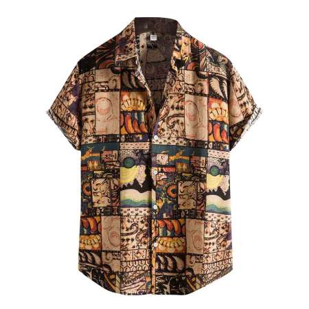 Camisa Estampada Masculina...