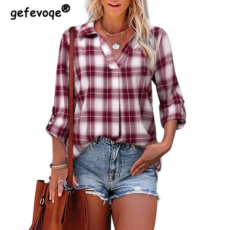 Camisa xadrez feminina hot sale com shorts jeans